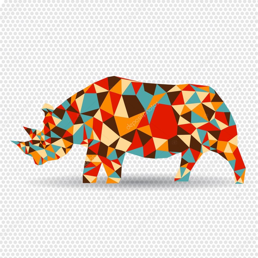 Rhino isolated on a white background.