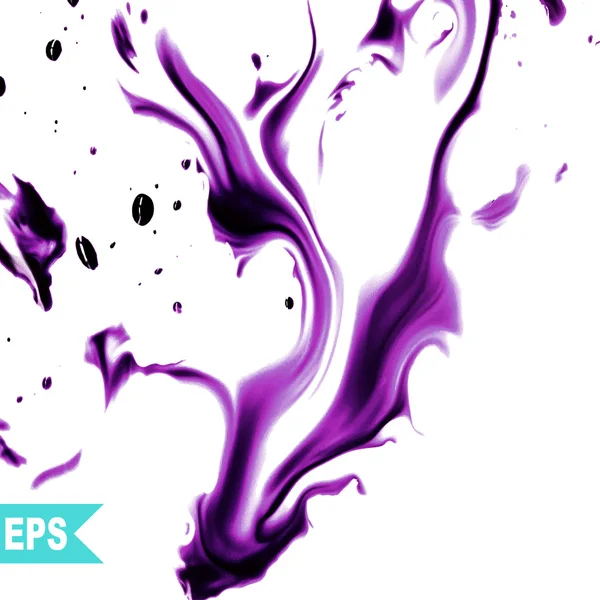 Vector abstracte violet wolk. Inkt zwenken in water, wolken van inkt geïsoleerd. Abstracte banner verven. — Stockvector