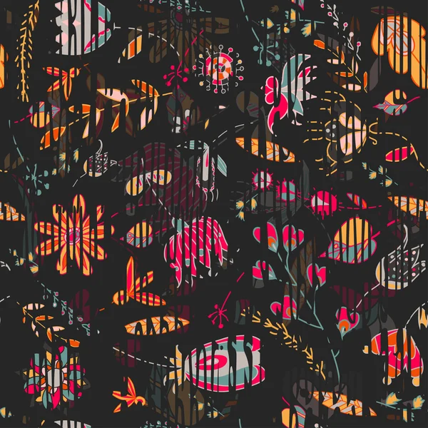 Vecteur floral vintage motif fleur . — Image vectorielle