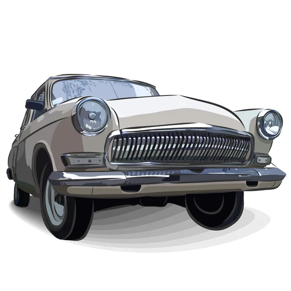 Retro car or Vintage on a white background. — Stock Vector