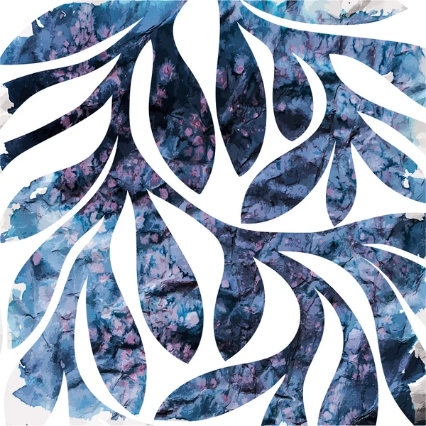 Grunge retro aquarel patroon van gekleurde bladeren — Stockvector