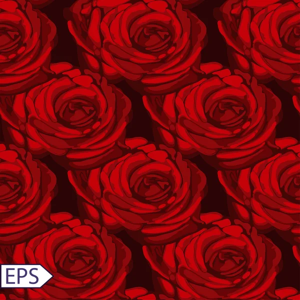 Vecteur de motif fleur rose vintage sans couture — Image vectorielle