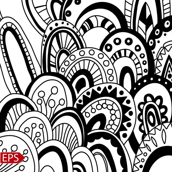 Multicolored patterns. Stylish backgrounds with linear doodles, scales, diagonal wavy stripes, hand drawn zentangle — Stock Vector