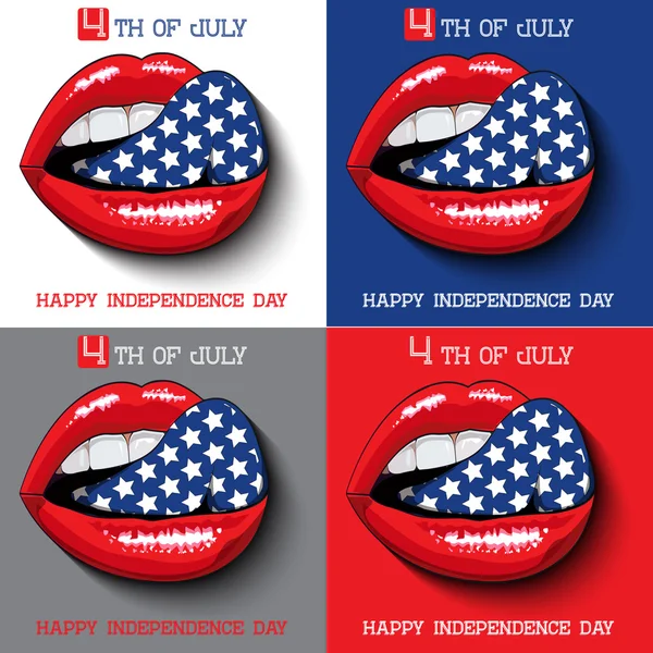 Feliz Dia da Independência Estados Unidos da América, 4 de julho . — Vetor de Stock