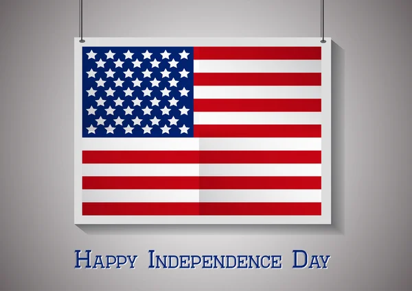 Gelukkig Onafhankelijkheidsdag kaart Verenigde Staten van Amerika, 4 juli th. — Stockvector