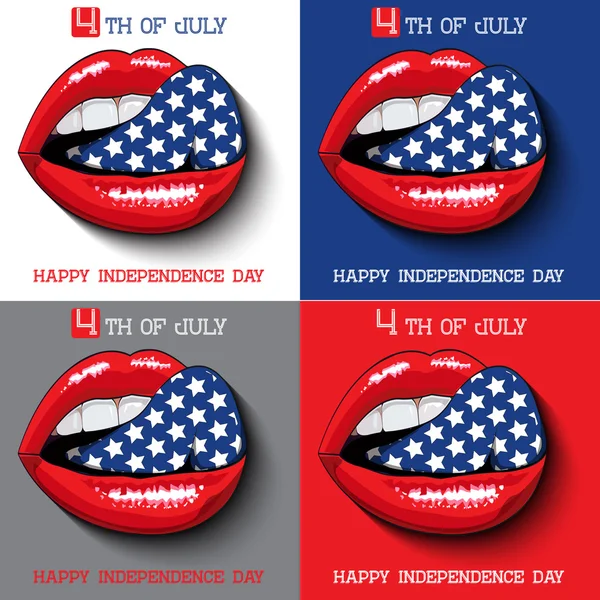 Happy independence day card États-Unis d'Amérique, 4 juillet . — Image vectorielle