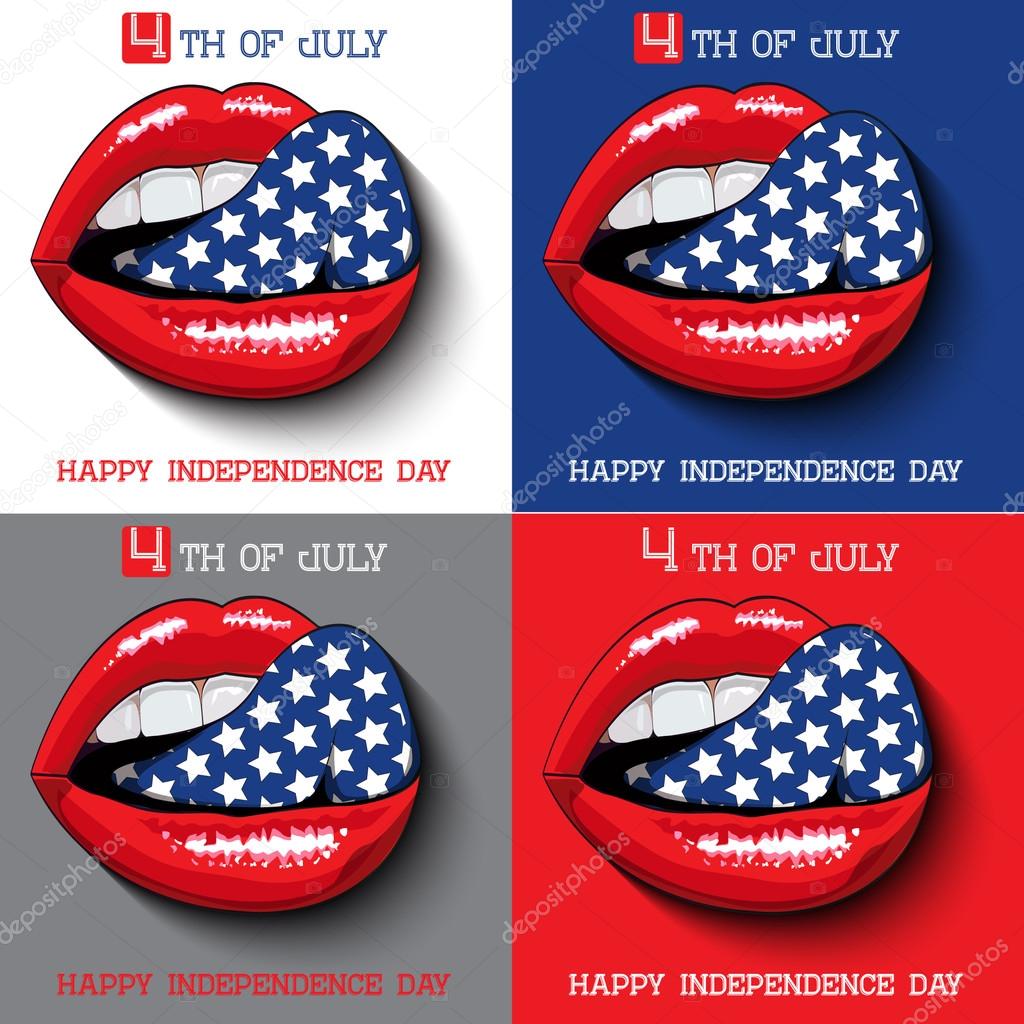 Happy independence day card United States of America, 4 th July.