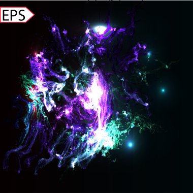 Alan arka plan ile Samanyolu. Vektör çizim. EPS 10