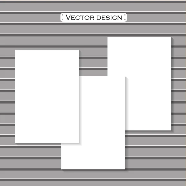 Plantilla de papel en blanco vectorial sobre fondo . — Vector de stock