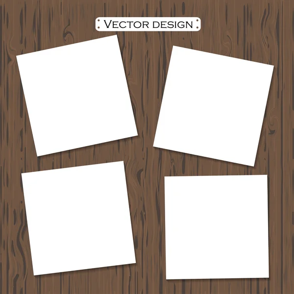 Vector blanco papier sjabloon op een achtergrond. — Stockvector