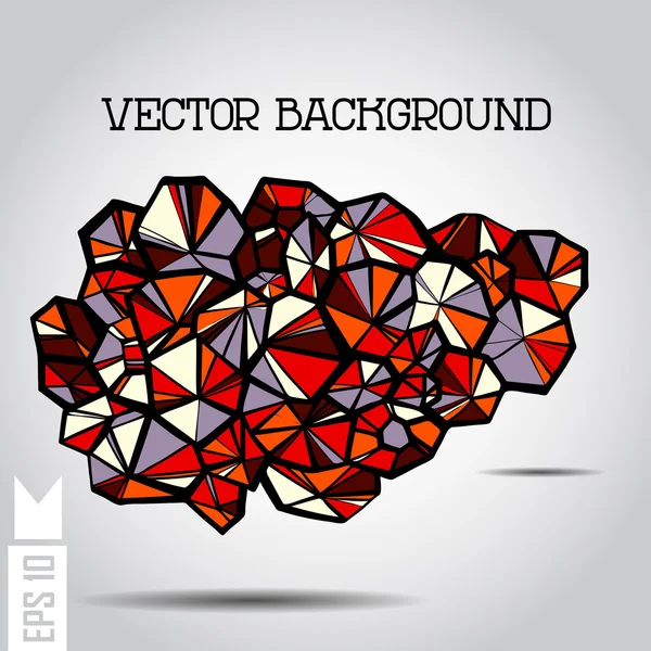 Abstracte 3d geometrische kleurrijke vorm op een achtergrond. Vector — Stockvector