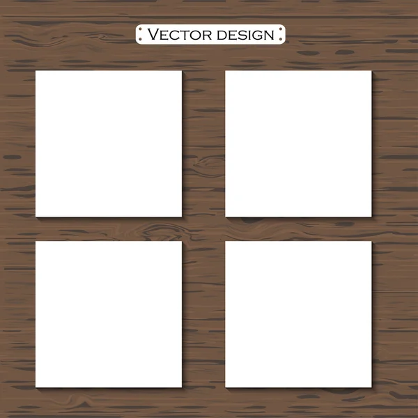 Vector blanco papier sjabloon op een achtergrond. — Stockvector