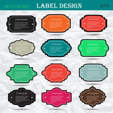 Collection of vintage retro labels, badges and icons. Vector 