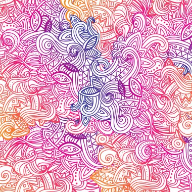 Çok renkli desen karalamalar - dekoratif yarım yamalak defter tasarım çizilmiş vektör çizim arka plan.