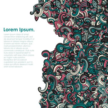 Çok renkli desen karalamalar - dekoratif yarım yamalak defter tasarım çizilmiş vektör çizim arka plan.