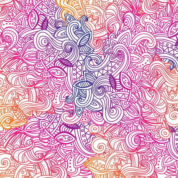 Multicolor wzór Doodle - dekoracyjne Notebook szkicowy projekt pąk wektor ilustracja tło. — Wektor stockowy