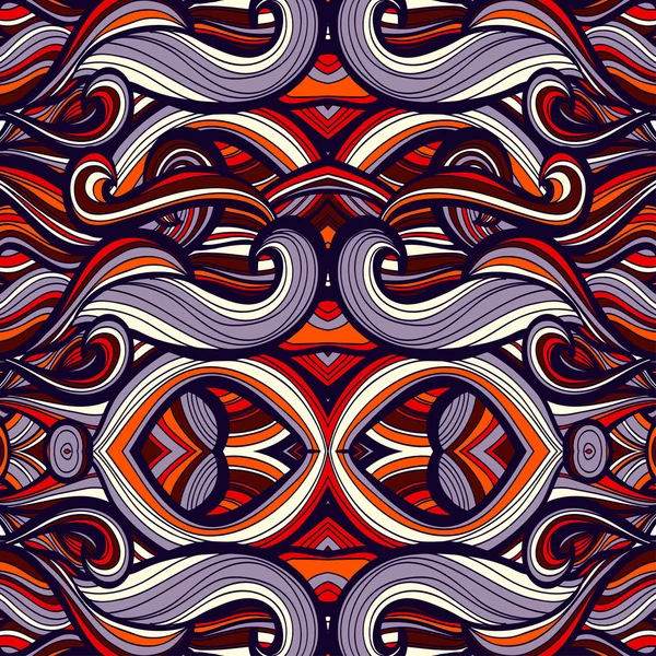 Curl padrão abstrato com ondas multicoloridas. Ilustração vetorial —  Vetores de Stock