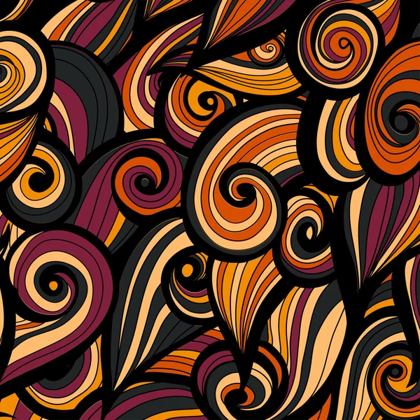 Curl abstrakcyjny wzór z fal wielobarwnych. Ilustracja wektora. EPS — Wektor stockowy