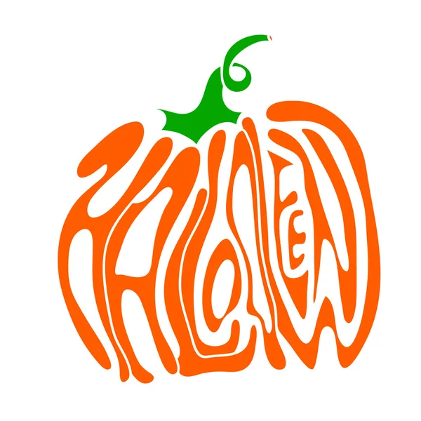 Pumpkin lettering for Halloween on a background. Vector — Stock Vector