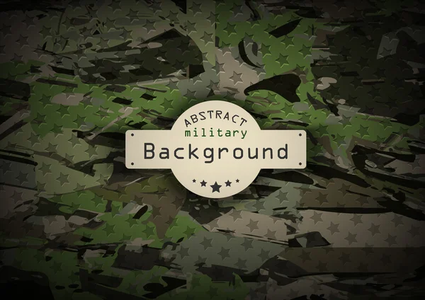 Kamouflage militära mönster med stjärnor i bakgrunden. Vektor illustration, Eps10 — Stock vektor