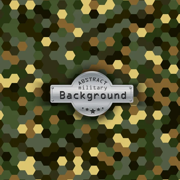 Camouflage military hexagon pattern background. Vector illustration, EPS10 — Stock Vector