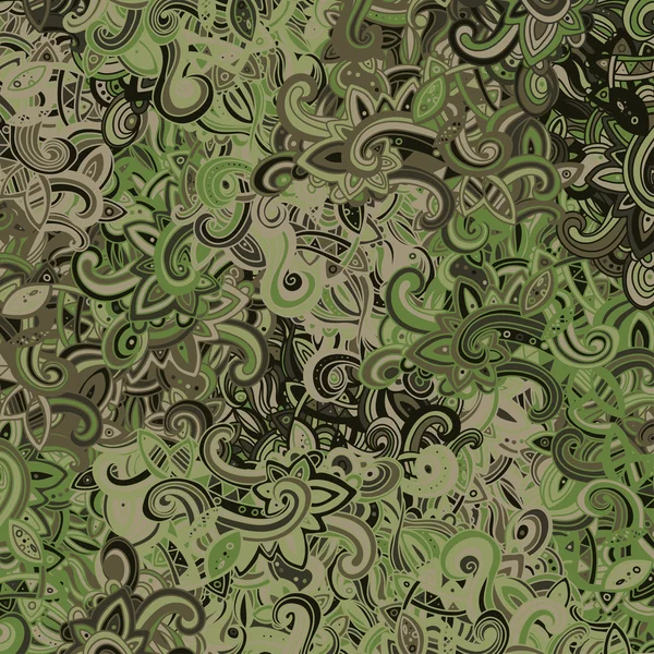 Camouflage militaire krullend patroon achtergrond. Vectorillustratie, Eps — Stockvector