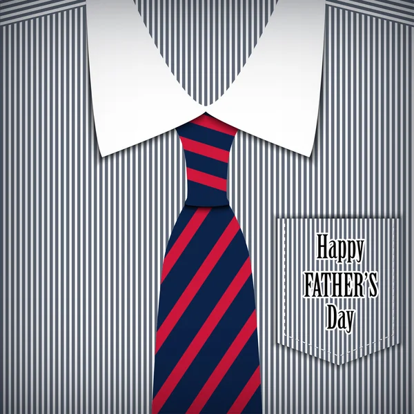 Tarjeta de felicitación del día de los padres vectores con camisa . — Vector de stock