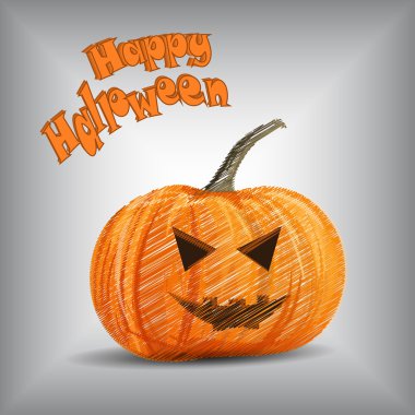 Vektör kabak portre Cadılar bayramında arka plan için. EPS