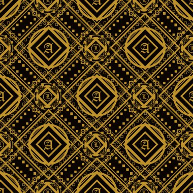 Lüks vintage sorunsuz. Vektör retro monogram. EPS