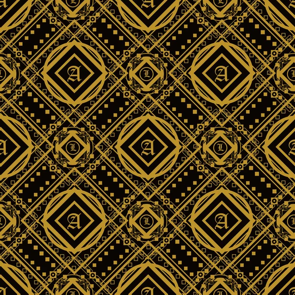 Luxe vintage sans couture. Monogramme vectoriel rétro. SPE — Image vectorielle