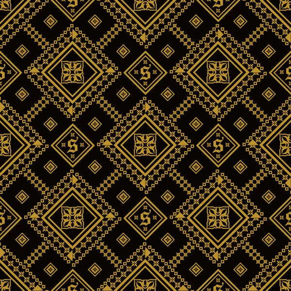 Luxury vintage sömlös. Vector retro monogram. EPS — Stock vektor