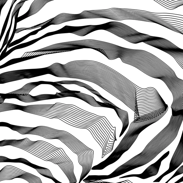 Zebra Rayas Patrón contorno fondo. Ilustración vectorial — Vector de stock