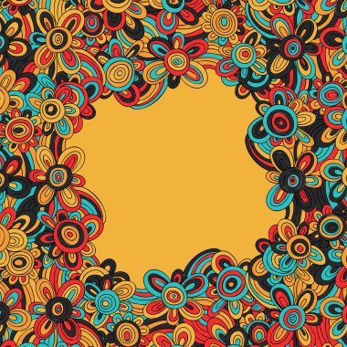 Kusursuz vektör çiçek deseni. Kolayca kusursuz desen yapmak için tüm grubu kumaş çubuğuna sürükleyin ve herhangi bir hatları doldurmak için kullanın..