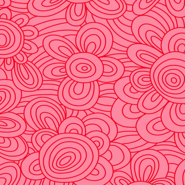 Motif floral vectoriel sans couture. Pour créer facilement un motif sans couture, il suffit de glisser tout le groupe dans la barre d'échantillons et de l'utiliser pour remplir tous les contours. — Image vectorielle