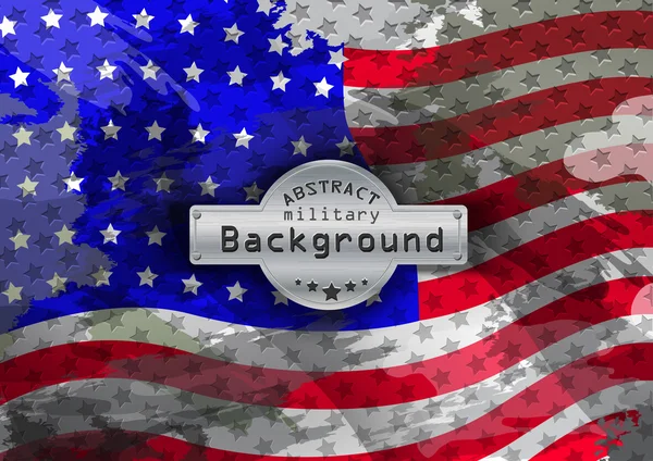 Camouflage militaire motif grunge drapeau USA arrière-plan. Illustration vectorielle , — Image vectorielle