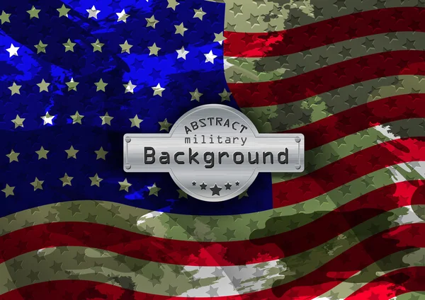 Camouflage militaire motif grunge drapeau USA arrière-plan. Illustration vectorielle , — Image vectorielle