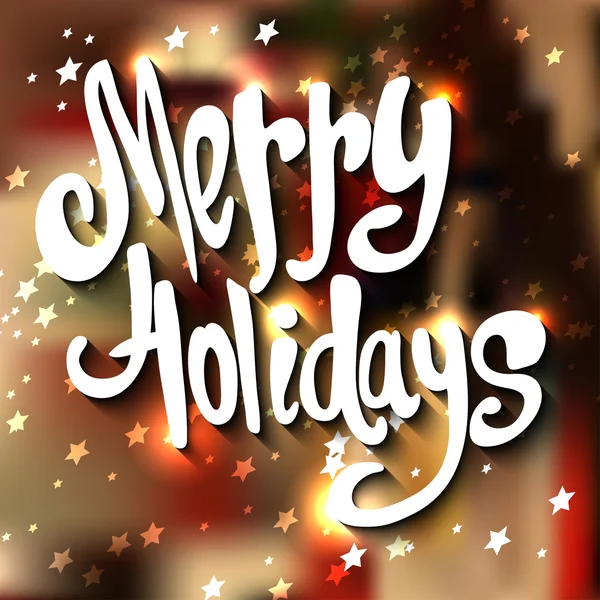 Mutlu tatil el-aydın mesaj. El-Aydın tatil ve Noel tipografi tasarımı. Vektör — Stok Vektör