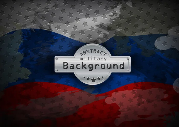 Camouflage militaire motif grunge drapeau Russie arrière-plan. Illustration vectorielle, EPS10 — Image vectorielle