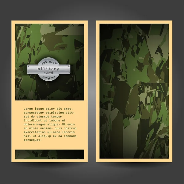 Projeto de modelo de papelaria militar com padrão de camuflagem. Documentação para negócios. Vetor — Vetor de Stock