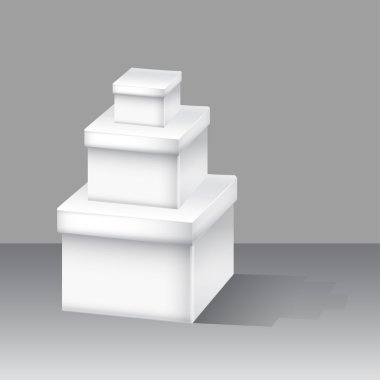 Beyaz kutu seti. Vektör arka plan üzerinde Web tasarımı için.