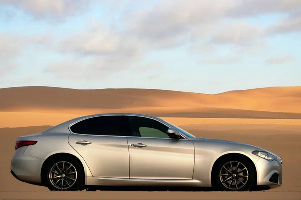 Alfa Romeo Giulia Meio Deserto 2020 Walvis Bay Namíbia — Fotografia de Stock