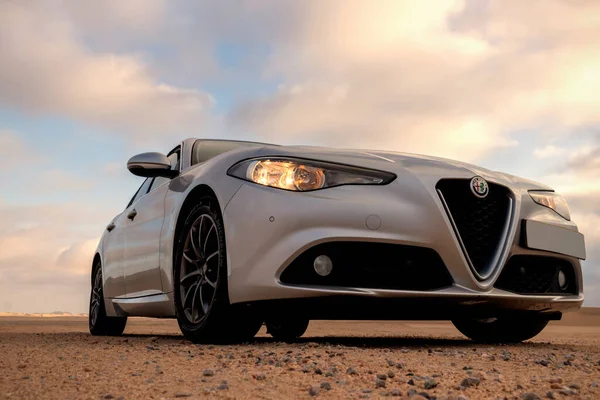 Alfa Romeo Giulia Meio Deserto 2020 Walvis Bay Namíbia — Fotografia de Stock