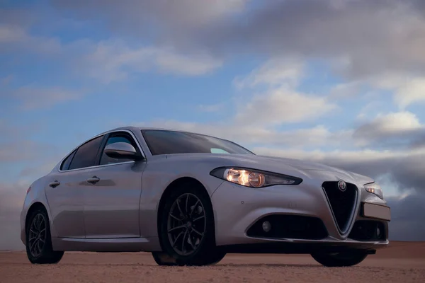 Alfa Romeo Giulia Meio Deserto 2020 Walvis Bay Namíbia — Fotografia de Stock