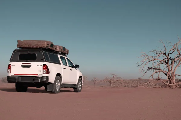 Toyota Hilux Meio Deserto 2021 Walvis Bay Namíbia África — Fotografia de Stock