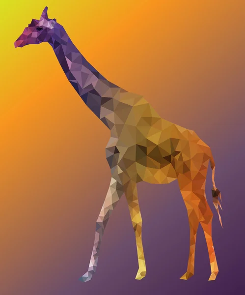 Giraffe Low Poly Vector Stock Vector