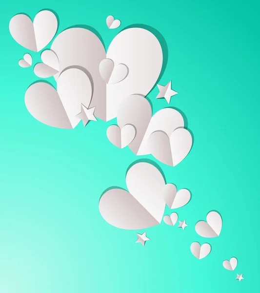 Paper Hearts and Stars Vector Royalty Free Stock Illustrations