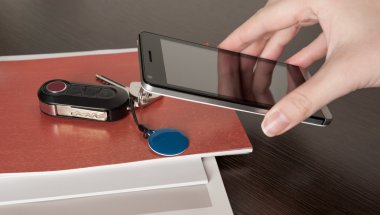 Smartphone ve nfc etiketi
