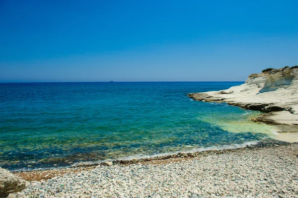 Seashore, kalksteen in de buurt van limassol, cyprus — Stockfoto