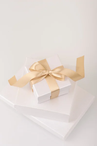 Gift boxes with ribbon — Stock Photo, Image