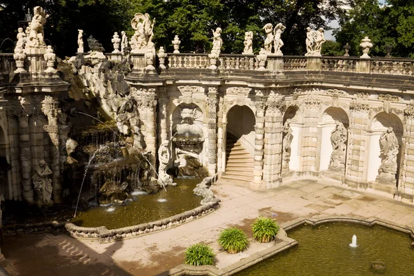 The fountain "Bath of nymphs" in Zwinger. Dresden, Germany — Stock Photo, Image